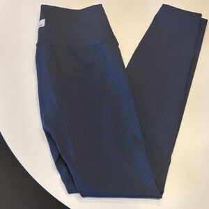 Vuori Navy Blue Inversion Ribbed Leggings